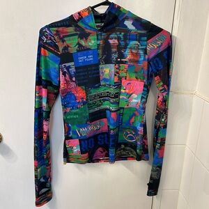 Unique cyberpunk hacker mockneck
